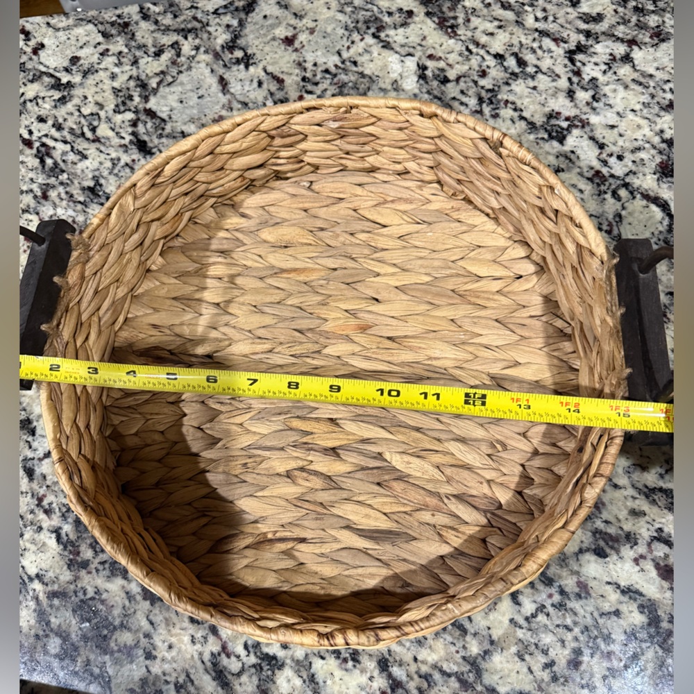 Natural Woven Basket with Handles - Picture 6 of 8